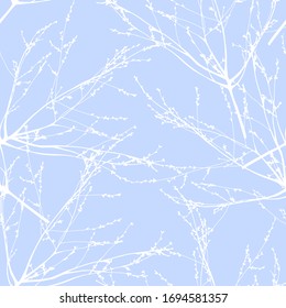 Seamless pattern of tree branches. Background for scrapbooking, cards, invitations.
