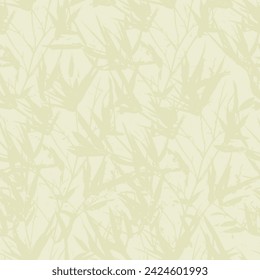 Seamless pattern with tree branches and leaves for surface design and other design projects. modern trend drawing in line art style