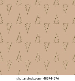 Seamless pattern tree doodle vector illustration for wrapping paper design