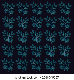 Seamless pattern with tree and leaves  background. floral pattern for wallpaper or fabric Botanic Tile.