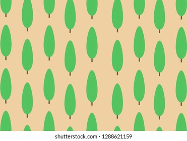 Seamless pattern tree simple design