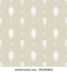 Seamless pattern with tree and star.