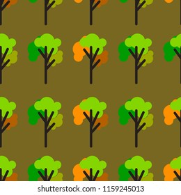 Seamless pattern tree vector