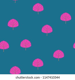 Seamless pattern with trees.