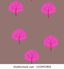 Seamless pattern with trees.
