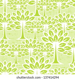 Seamless pattern with trees.