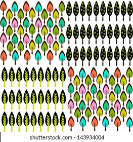 Seamless pattern with trees.