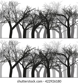 Seamless pattern with trees