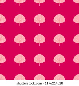 Seamless pattern with trees on a blue background.