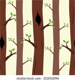 Seamless pattern with trees. Vector illustration