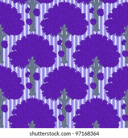 Seamless pattern with trees. Vector illustration