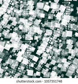 Seamless pattern. Trendy background with different colors squares for banner or mobile application. Halftone Seamless Pattern with Color Squares for your Design. Vector Texture.