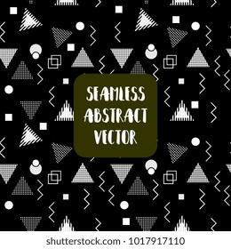 Seamless pattern trendy black and white background modern artistic natural contemporary art. Future 2018 abstract monochrome trend.