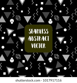 Seamless pattern trendy black and white background modern artistic natural contemporary art. Future 2018 abstract monochrome trend.