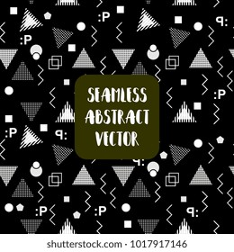Seamless pattern trendy black and white background modern artistic natural contemporary art. Future 2018 abstract monochrome trend.
