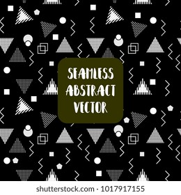 Seamless pattern trendy black and white background modern artistic natural contemporary art. Future 2018 abstract monochrome trend.