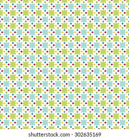 Seamless pattern. Trendy color texture. Bright colorful pattern with regularly repeating geometrical elements, shapes, pixels, squares, rhombuses. Backdrop. Web. Vector element of graphic design