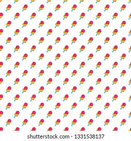 Seamless pattern with trendy cute funny stickers. Flat Outline Vector Background