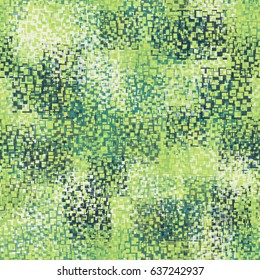 Seamless pattern. Trendy digital camouflage. Green tones, gray.