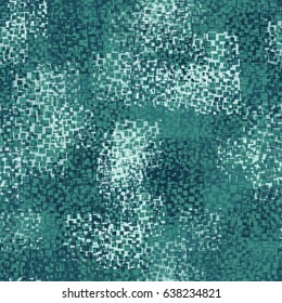 Seamless pattern. Trendy digital camouflage. Green-blue tones.