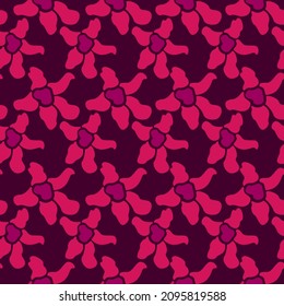 Seamless pattern with trendy hand drawn flowers. Good for any project.