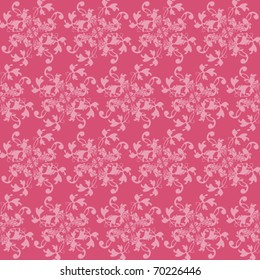 Seamless Pattern In Trendy Honeysuckle Pink Color