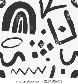 Seamless pattern with trendy matisse design abstract shapes. Modern minimalist art. Flat creative design for print or web design. Vector 