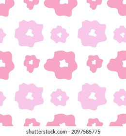 Patrón sin foco con flores rosadas de moda. Bien por cualquier proyecto.