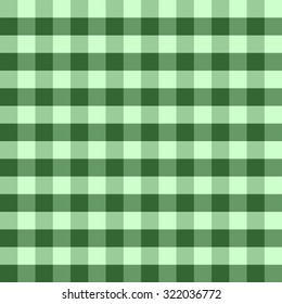 Seamless pattern with trendy stylish cell Gingham from dark green to light green color
