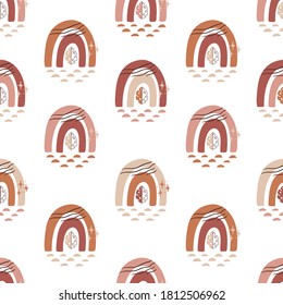 Seamless pattern. Trendy vector illustration of organic abstract shapes and doodle objects.