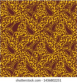 Seamless pattern trendy vector wallpaper, Grunge vintage fabric and rustic. Vector holiday decoration, Fabric texture, Creative vector layout, Fashion design, tropical summer style.