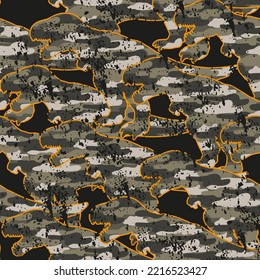 Seamless pattern with t-rex military. Background for textile, fabric, stationery, clothes and other design.