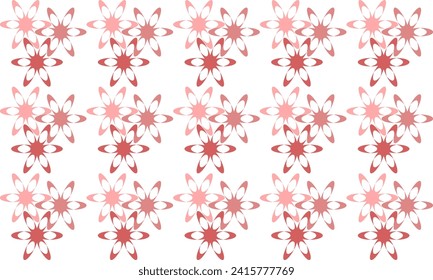 seamless pattern with tri tone pink flowers repeat style, replete image design for fabric printing
