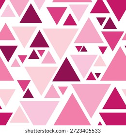 Padrão contínuo com impressão de arte decorativa triangular. Fundo de mosaico em arco-íris poligonal. Ilustração vetorial abstrata. Gráfico triangular Design geométrico padrão simples para tecido, papel de parede.