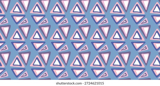 Padrão contínuo com impressão de arte decorativa triangular. Fundo de mosaico em arco-íris poligonal. Ilustração vetorial abstrata. Gráfico triangular Design geométrico padrão simples para tecido, papel de parede.