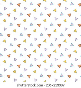 Seamless Pattern with Triangle Design on White Background
