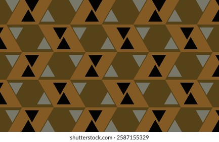 Seamless Pattern Triangle Different Direction Brownish