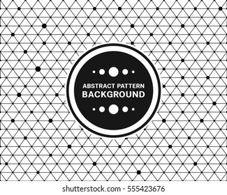 Seamless pattern Triangle  Line with Abstract size dot