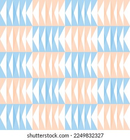 Seamless Pattern Of Triangle and line in Pastel Color Isolated in Background. Vector Illustration for wrapping paper, wallpaper, fabric, decorating and backdrop.