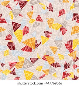 Seamless pattern - triangle pastel texture