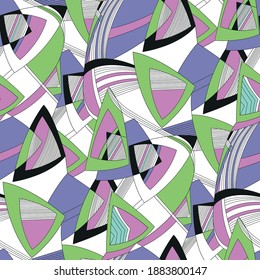 seamless pattern triangle polygon,  abstract geometric background, trendy  print, retro texture, hipster fashion design