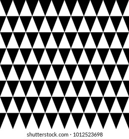 seamless pattern with triangle, retro vintage design. Memphis group style black and white background