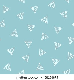 Seamless Pattern of Triangle Scrolls Scattered Randomly. 