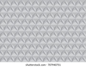 Seamless pattern. Triangle shaped, multiple consecutive similar 3D pictures. Vector, illustration.