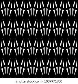 Seamless pattern with triangle shapes. Triangles background. Image with repeated triangular figures. Modern japanese motif. Ethnic illustration. Grid wallpaper. Digital paper for print. Vector artwork