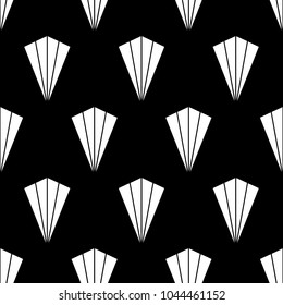 Seamless pattern with triangle shapes. Triangles background. Image with repeated triangular figures. Modern japanese motif. Ornamental wallpaper. Kites illustration. Digital paper for print. Vector.