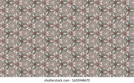 Seamless Pattern (Triangle shapes, White Star Light, Blue Textile, Wooden, Turkish Tiles)
