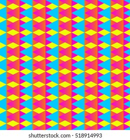 Seamless pattern with triangles . Abstract background in bright colors. Vector illustration. A good choice for the wrapping, home decor, website, brochures and presentations in a modern style