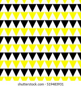 Seamless pattern with triangles . Abstract background in bright colors. Vector illustration. A good choice for the wrapping, home decor, website, brochures and presentations in a modern style