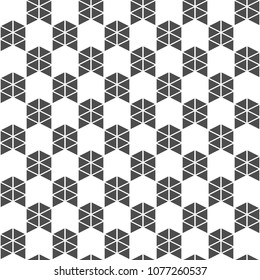 Seamless pattern of triangles and arrows. Geometric background. Vector illustration. Good quality. Good design.